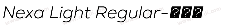 Nexa Light Regular字体转换